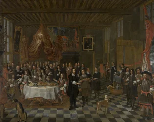 La recepción de Carlos II y sus hermanos en el Gremio de Santa Bárbara en Brujas